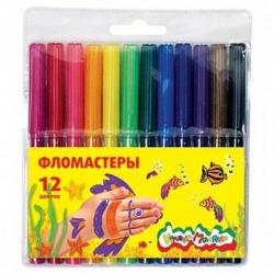Фломастеры 12цв.п/у КАЛЯКА-МАЛЯКА кругл.корп.ФКМ12