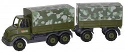 Машина 48783 Муромец бортовой тентовый военный с прицепом в сетке Полесье