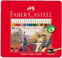 Карандаши 24цв.к/у 177мм Faber Castell РЫЦАРЬ в метал.коробке 115845