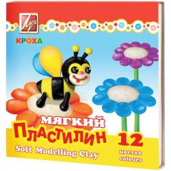 Пластилин 12цв.198г КРОХА мягкий восковой 23С1484-08 ЛУЧ