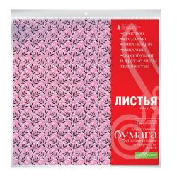 Цв.бумага А4 12цв.12л.ЛИСТЬЯ (узор) д/скрапбукинга 2-056/02 Альт