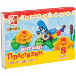 Пластилин 8цв.198г КРОХА мягкий восковой 25С1551-08 ЛУЧ