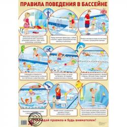 Плакат А2 ОП 64.690 Правила поведения в бассейне