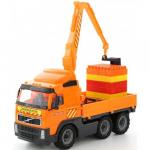 Машина 8800 Volvo кран с манипулятором+конструктор Супер-Микс-30дет. в сетке Полесье Машина 8800 Volvo кран с манипулятором+конструктор Супер-Микс-30дет. в сетке Полесье