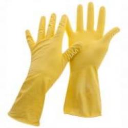 Перчатки резиновые 257666 OfficeClean Стандарт+ р.L  суперпрочные желтые