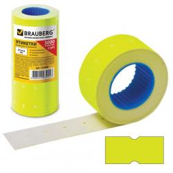 Этикет-лента 21*12 желтая 600эт.123569 BRAUBERG