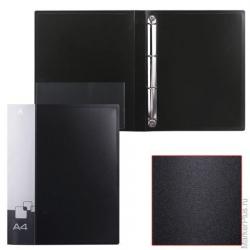 Папка А4 4кольца БЮРОКРАТ 0818/4RBLCK A4 черный 816558