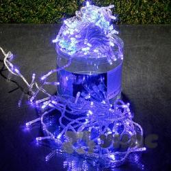 Гирлянда НИТЬ синий 14м 200л  LED L-5-7  прозр.провод с соед.