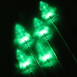 Гирлянда уличная ЕЛКА зеленый 2х0,5м, 5 LED* прозр. провод. 351-541