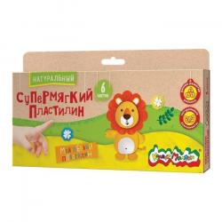 Пластилин 6цв.СУПЕРМЯГКИЙ ПКМ6-М Каляка- Маляка 3+