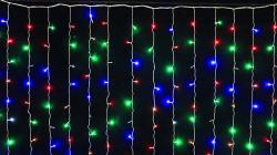 !!! Гирлянда ШТОРА мультицвет 2*2м 200л LED LС-2-6 прозрач.пров/соед.