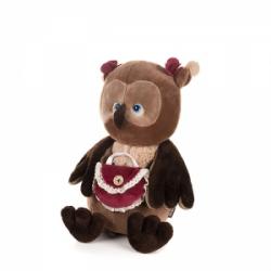 Игрушка мягк. Сова Романтичная с красной сумочкой 20см в кор. MT-GU092018-6-20