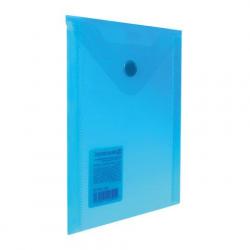 Папка с кнопкой А6 BRAUBERG 227317 синяя 0,18мм