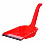 Совок для мусора OfficeClean 299875, высокая ручка, с резиновой кромкой, ширина 23см, пластик, красный
