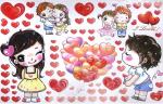 Наклейки LOVE объемн. 60*90 C6917