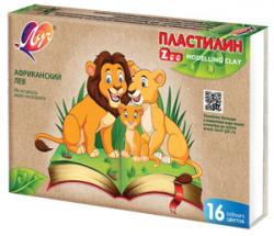 Пластилин 16цв.240г.ZOO к/у 29C 1723-08 Луч