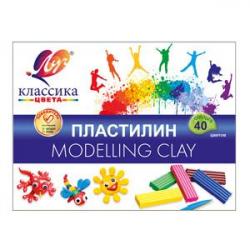 Пластилин 40цв.800г ЛУЧ Классика 30С 1922-08 стек