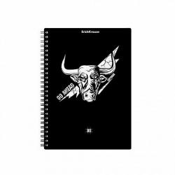 Тетрадь 80л.кл.на греб.EK Go Аhead Black and White 54121 пласт.обл.