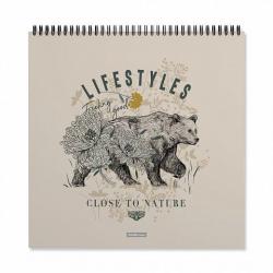 Скетчбук А4+ 40л.тв/обл.греб.Natural Life 120г/м2 аквар.бум. 53881 ErichKrause