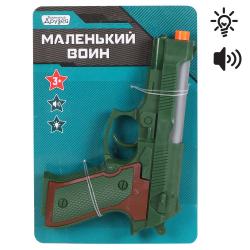 ПИСТОЛЕТ JB0208541 на бат. свет звук зеленый на карт.