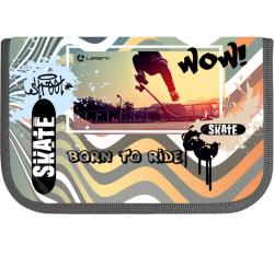Пенал б/н 1замок PB0052-07 Skate с 2мя блок. внутри LAMARK
