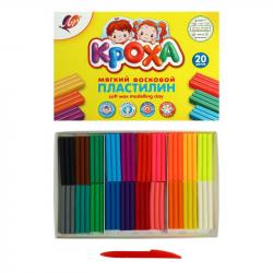 Пластилин 20цв.370г ЛУЧ Кроха 31С 2063-08 со стеком