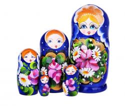 МАТРЕШКА 1825 расписная большая 5в1 дерев.