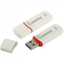 Флеш-диск USB 64Gb Smart Buy Crown Flash Drive белый SB64GBCRW-W
