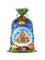Мешочек подарочный 20*35см Снежный шар пр20 ПИ-4654