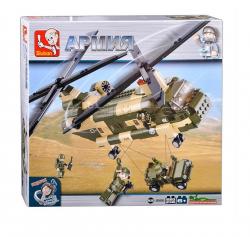 Конструктор пластм.M38-B0508 Военно-транспортный вертолет 520дет.