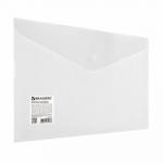 Папка с кнопкой А4 BRAUBERG 270471 сверхпрочная прозрачная