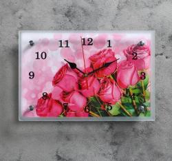 ЧАСЫ настенные 1639496 Розовые розы 20*30 см