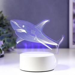Светильник настольный 5074807 Акула LED RGB от сети 9,5*15*14см