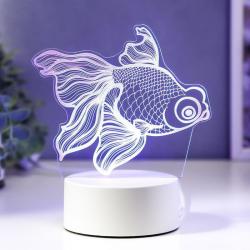 Светильник настольный 5074808 Рыбка LED RGB от сети 9,5*15*16,5см