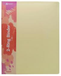 Папка А4 2кольца БЮРОКРАТ PAST0812/2RYEL Pastel