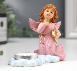 ПОДСВЕЧНИК 4838688 FA235-94 Девочка-ангел в розовом платье со свечой 9*12*5,2см