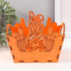 КОРЗИНА-ШКАТУЛКА 9525853 258536 Пасхальная Яйцо 18*12*13,5см коралловый