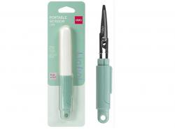 Ножницы 125мм DELI EZ508GREEN EZ508 Linfini портативные ручки пластик сталь зеленый блист.