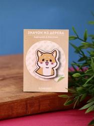 ЗНАЧОК 16559 ECO Fox love дерев.