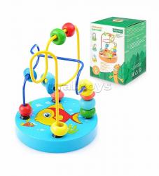 ГОЛОВОЛОМКА D0043-2 Лабиринт Рыбка цветной вид 2 дерев. в кор.