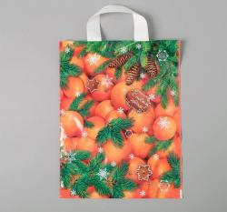 Пакет п/э НГ Новогодний десерт с петлевой ручкой 28*35см 649872
