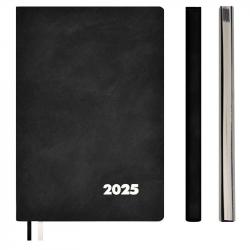 Еженед.А5+ 2025 80л.инт/обл.ФЕНИКС 67081 ESCALADA НУБУК черный