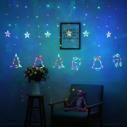 Гирлянда БАХРОМА мультицвет Волшебство 2,5*0,6/0,9м 120л LED 8реж IP-20 725-0579 (Серпантин)