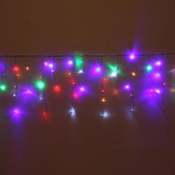 Гирлянда БАХРОМА мультицвет Мерцание Premium 3*0,3/0,5м 120л LED 1реж. IP-40 725-0025 прозрач.провод (Серпантин)