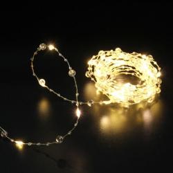 Гирлянда НИТЬ теп.белый Льдинка 10м 100л LED 8реж. 725-0057 (Серпантин)