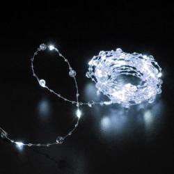 Гирлянда НИТЬ белый Льдинка 5м 50л LED 8реж. IP-20 725-0061 (Серпантин)