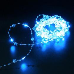 Гирлянда НИТЬ голубой Льдинка 5м 50л LED 8реж. IP-20 725-0060 (Серпантин)