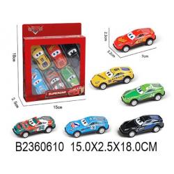 НАБОР МАШИН 6шт. RR-SET-2360610-R металл ROAD RACING 7см в кор.