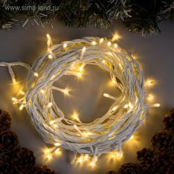 Гирлянда НИТЬ теп.белый 10м IP44 УМС Н.Б. 3W LED-100-220V 3584086