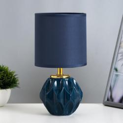 Лампа настольная 9627073 Амальтея синяя Е14 40Вт 13*13*25см